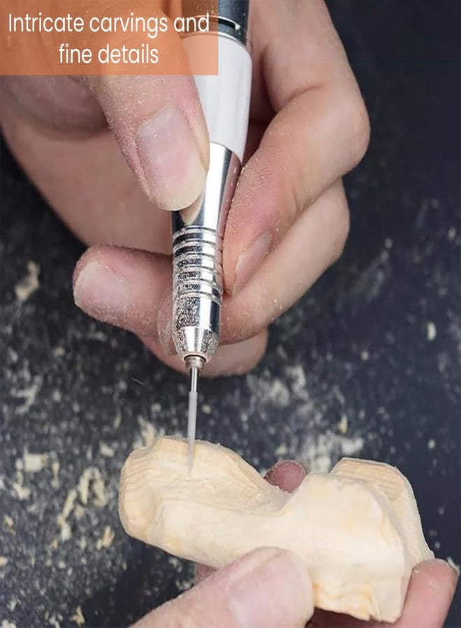 Serplex® 6Pcs Stainless Steel Detail Carving Bits for Rotary Tool, 2.35mm Shank, Versatile Pointed & Needle Tips Set, Universal Engraving Drill Bits for DIY Wood Craft, Woodworking, Polishing - Image 3